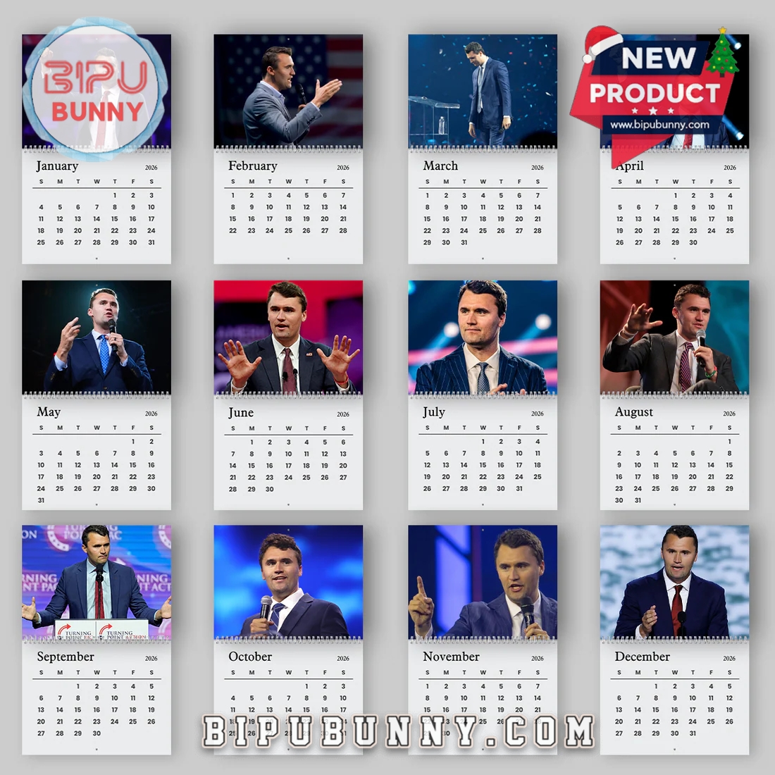 Year Of Charlie Kirk Wall Calendar 2026 Year Of Charlie Kirk Wall Calendar 2026