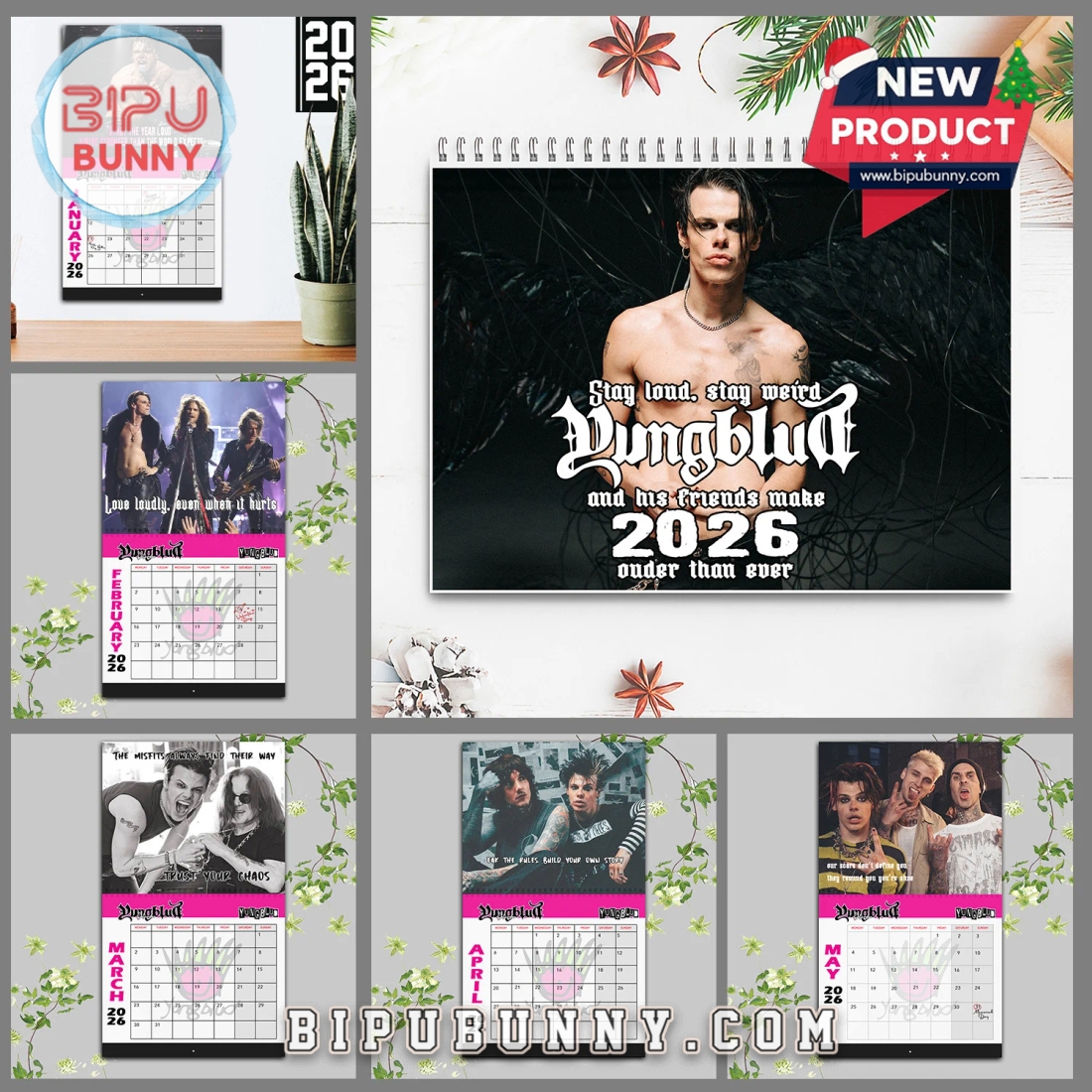 Yungblud & Friends Wall Calendar 2026 Yungblud & Friends Wall Calendar 2026