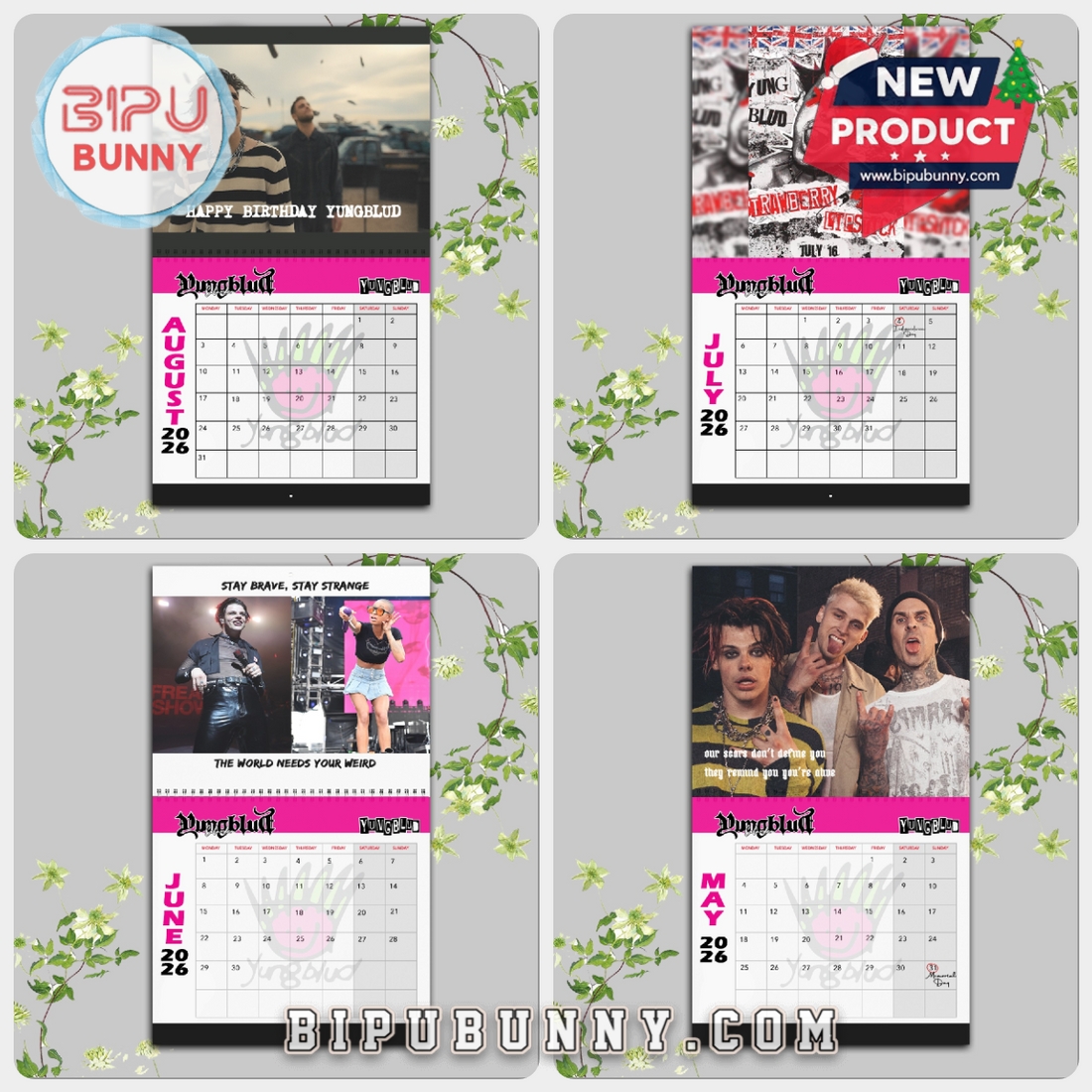 Yungblud & Friends Wall Calendar 2026 Yungblud & Friends Wall Calendar 2026
