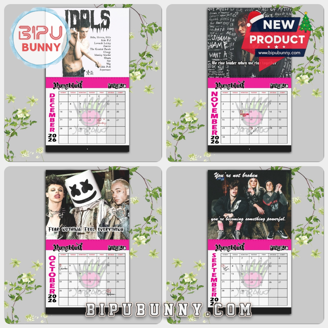 Yungblud & Friends Wall Calendar 2026 Yungblud & Friends Wall Calendar 2026