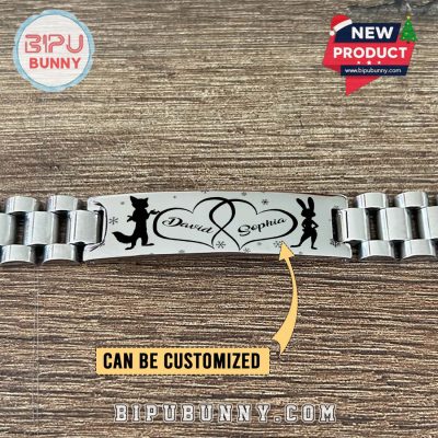 Zootopia x Christmas Personalized Silver Bracelet