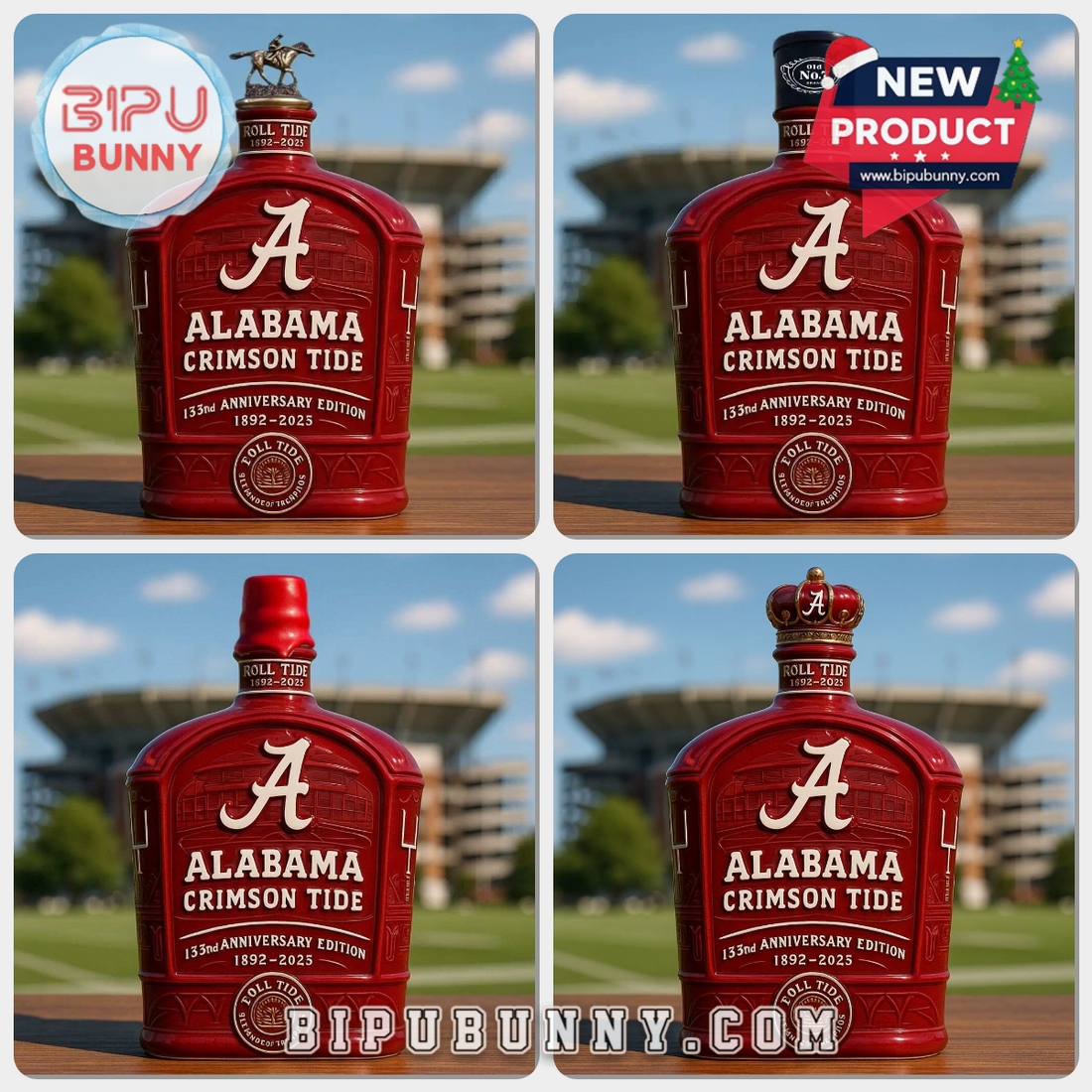 Alabama Crimson Tide 133rd Anniversary Whiskey Bottle Alabama Crimson Tide 133rd Anniversary Whiskey Bottle