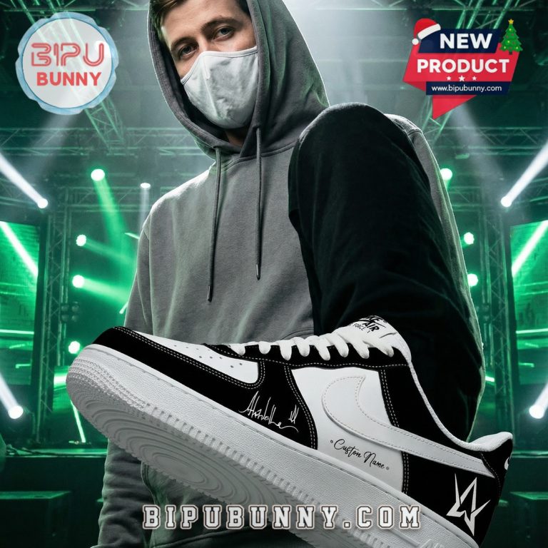 Alan Walker Walkerworld Tour Black Air Force 1 Sneakers - Bipubunny Store