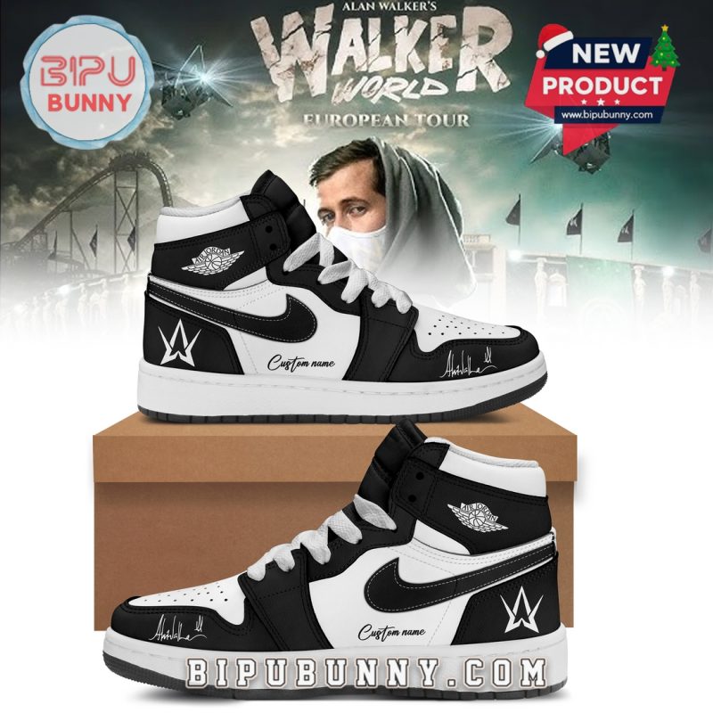 Alan Walker Walkerworld Tour Black Air Jordan 1 Sneakers