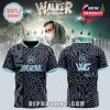 Close-up of Walkerworld Tour Walker Gaming jersey with AW logo and Alan Walker’s signature.