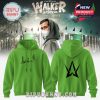 Alan Walker's hoodie with his signature and logo, with a promotional background for his European tour.