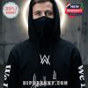 A person in a black hoodie with Alan Walker's logo and a mask.