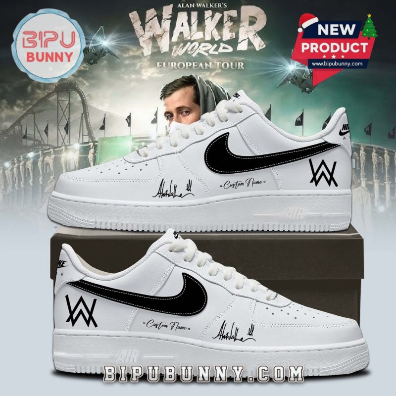 Alan Walker Walkerworld Tour White Air Force 1 Sneakers Alan Walker Walkerworld Tour White Air Force 1 Sneakers