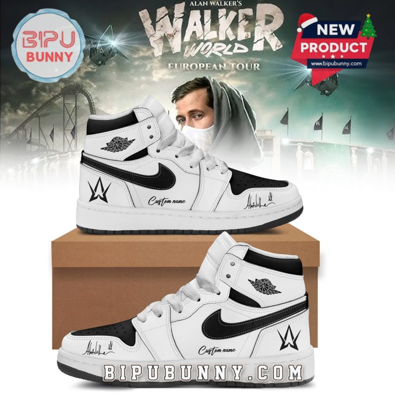 Alan Walker Walkerworld Tour White Air Jordan 1 Sneakers Alan Walker Walkerworld Tour White Air Jordan 1 Sneakers