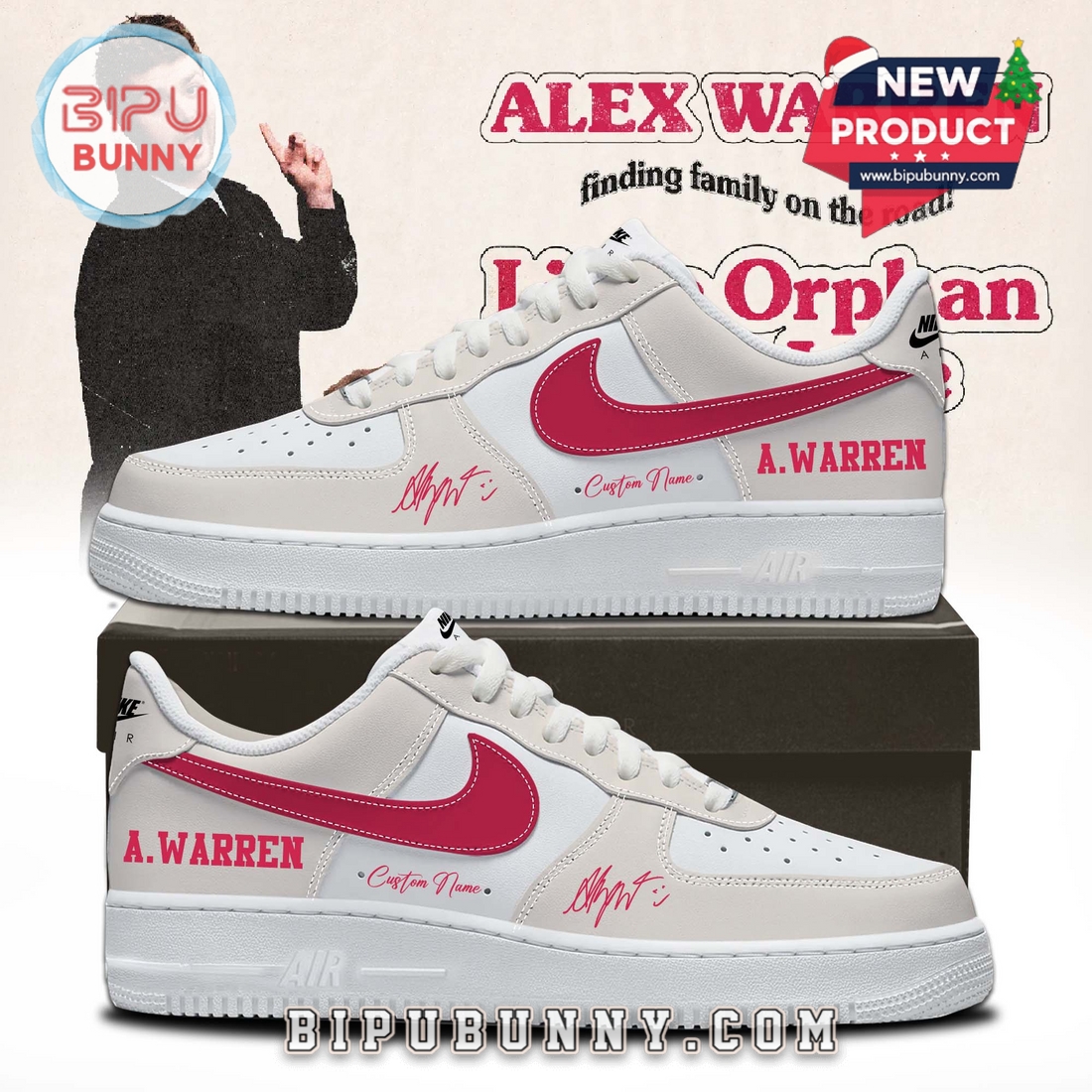 Alex Warren’s Little Orphan Alex Tour Air Force 1 Sneakers Alex Warren’s Little Orphan Alex Tour Air Force 1 Sneakers