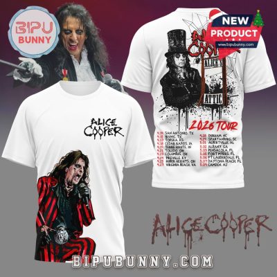 Alice Cooper 2026 Tour Schedule White Shirt