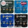 NFL team hoodies for Packers Lions Rams and Saints featuring LABUBU character and official team colors!