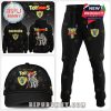 Black Raiders themed Toy Story 5 hoodie, pants, and cap set with Disney character graphics and NFL branding, highlighted with star patterns.