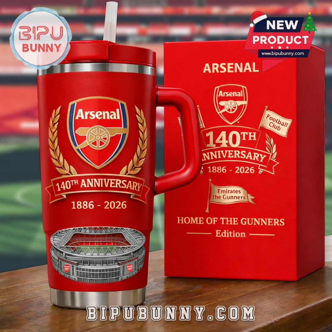 Arsenal FC Stadium 140th Anniversary Insulated Tumbler Arsenal FC Stadium 140th Anniversary Insulated Tumbler