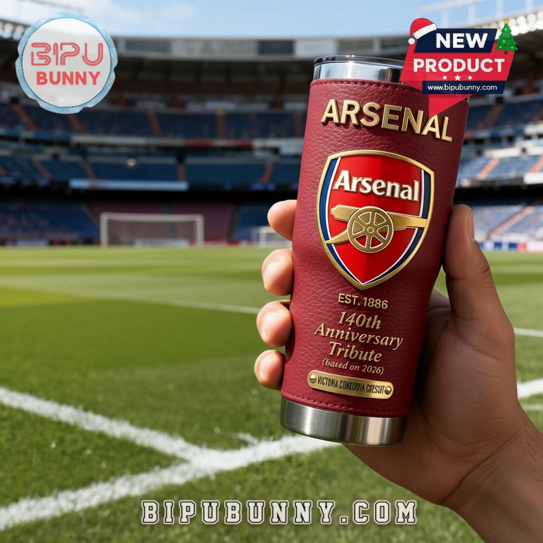 Arsenal Football 140th Anniversary Premium Stainless Tumbler Arsenal Football 140th Anniversary Premium Stainless Tumbler