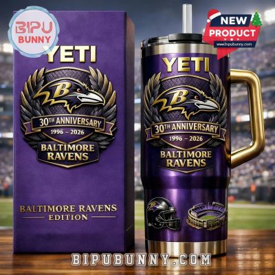 Baltimore Ravens 30th Anniversary YETI Tumbler
