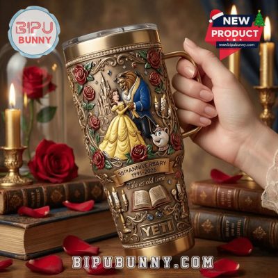 Beauty and the Beast 40oz Tumbler With Handle