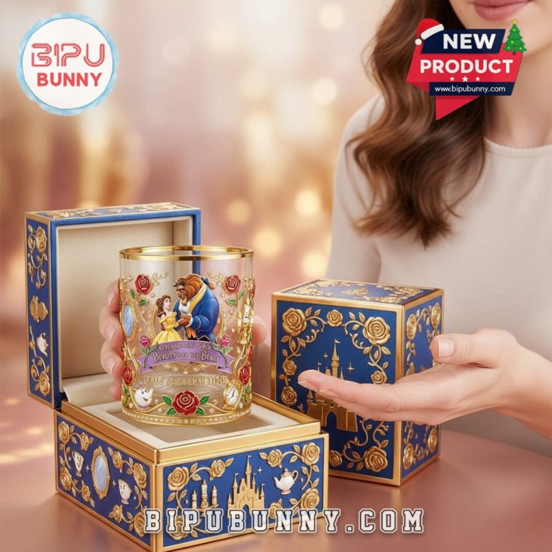 Beauty and the Beast Commemorative Whiskey Glass
