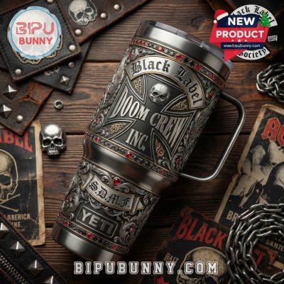 Black Label Doom Crew Inc 40oz Tumbler With Handle