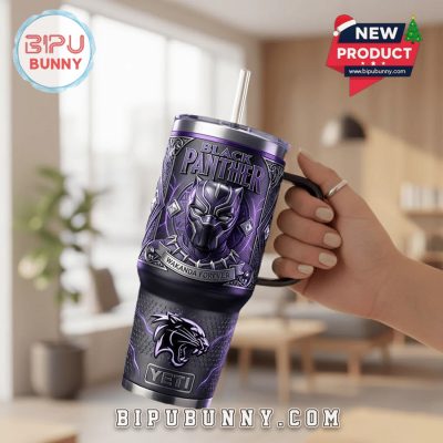 Black Panther Wakanda Forever 40oz Tumbler With Handle