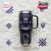 A Black Panther themed tumbler displayed clearly with focus on detailed artwork handle comfort and premium finish!