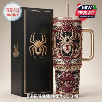 Black Widow 40oz Tumbler With Handle
