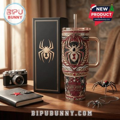 Black Widow 40oz Tumbler With Handle