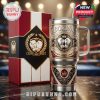 Boxing themed 40oz tumbler for hot and cold drinks. Durable, stylish gift for boxing fans and athletes.