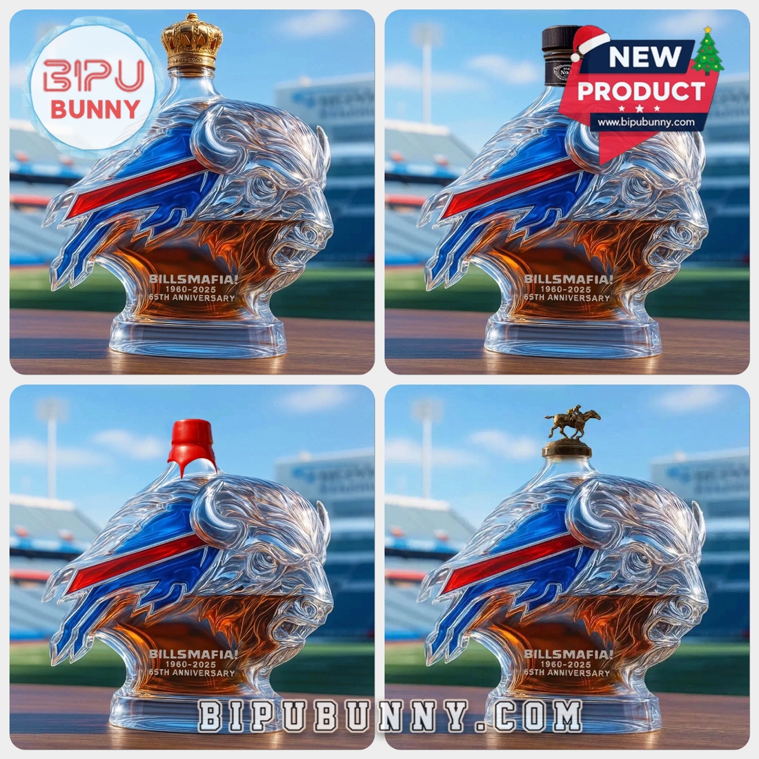Buffalo Bills 65th Anniversary Whiskey Bottle Buffalo Bills 65th Anniversary Whiskey Bottle