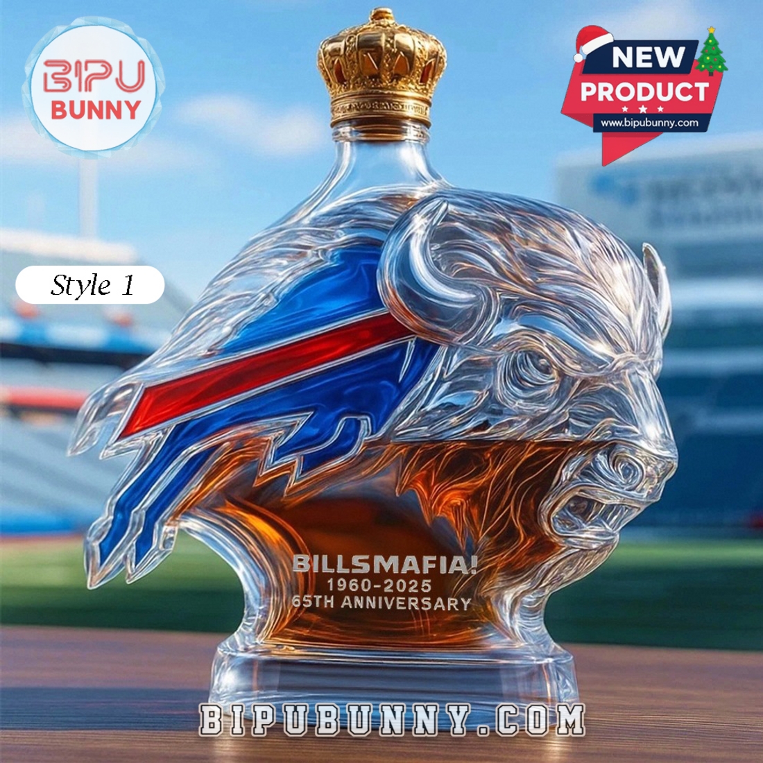 Buffalo Bills 65th Anniversary Whiskey Bottle Buffalo Bills 65th Anniversary Whiskey Bottle