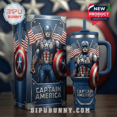 Captain America 40oz Tumbler With Handle