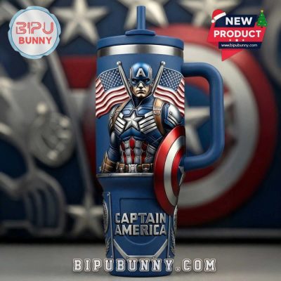 Captain America 40oz Tumbler With Handle
