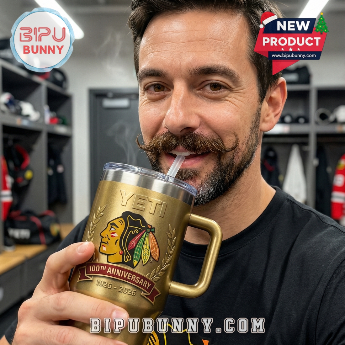 Chicago Blackhawks 100th Anniversary Stanley YETI Tumbler Chicago Blackhawks 100th Anniversary Stanley YETI Tumbler