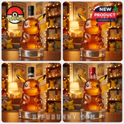 Chubby Pikachu Pokémon 30th Anniversary Whiskey Bottle