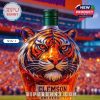 Clemson Tigers tiger shaped whiskey bottle with green cap and detailed glass artwork!