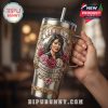Como la flor Selena YETI Tumbler - insulated stainless steel cup featuring Selena Quintanilla's iconic song title and floral design.