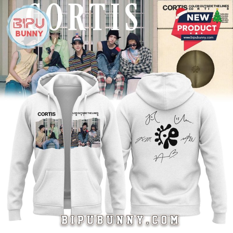 Cortis Color Outside The Lines White Signatures Hoodie