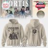Beige hoodie with a Cortis band graphic on the front and member signatures on the back.