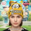 Personalized Snoopy beanie hat with custom name embroidered. Warm and stylish winter hat.