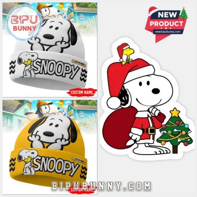 Custom Name Snoopy Beanie Hat
