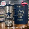 Dallas Cowboys tumbler and box on stadium table!