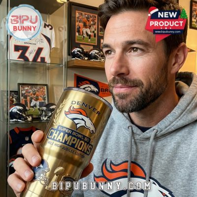 Denver Broncos 25 Years at Mile High Gold Tumbler