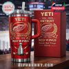 Detroit Red Wings YETI tumbler and collector box displayed together highlighting a premium sports memorabilia design!