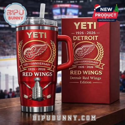 Detroit Red Wings 100th Anniversary Stanley YETI Tumbler