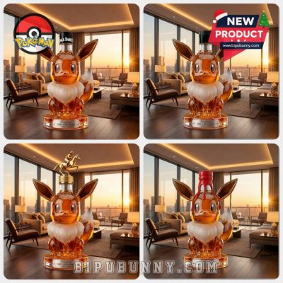 Eevee Frosted Pokémon 30th Anniversary Whiskey Bottle