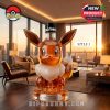 Eevee whiskey bottle with horse topper in a stylish living room with city views.