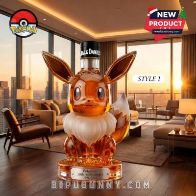 Eevee Frosted Pokémon 30th Anniversary Whiskey Bottle