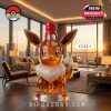 Eevee whiskey bottle with red topper in a modern, elegant living room.