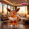 Eevee whiskey bottle with black topper in a chic and modern living room.