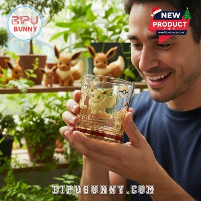 Eevee Pokemon 30th Anniversary Whiskey Glass